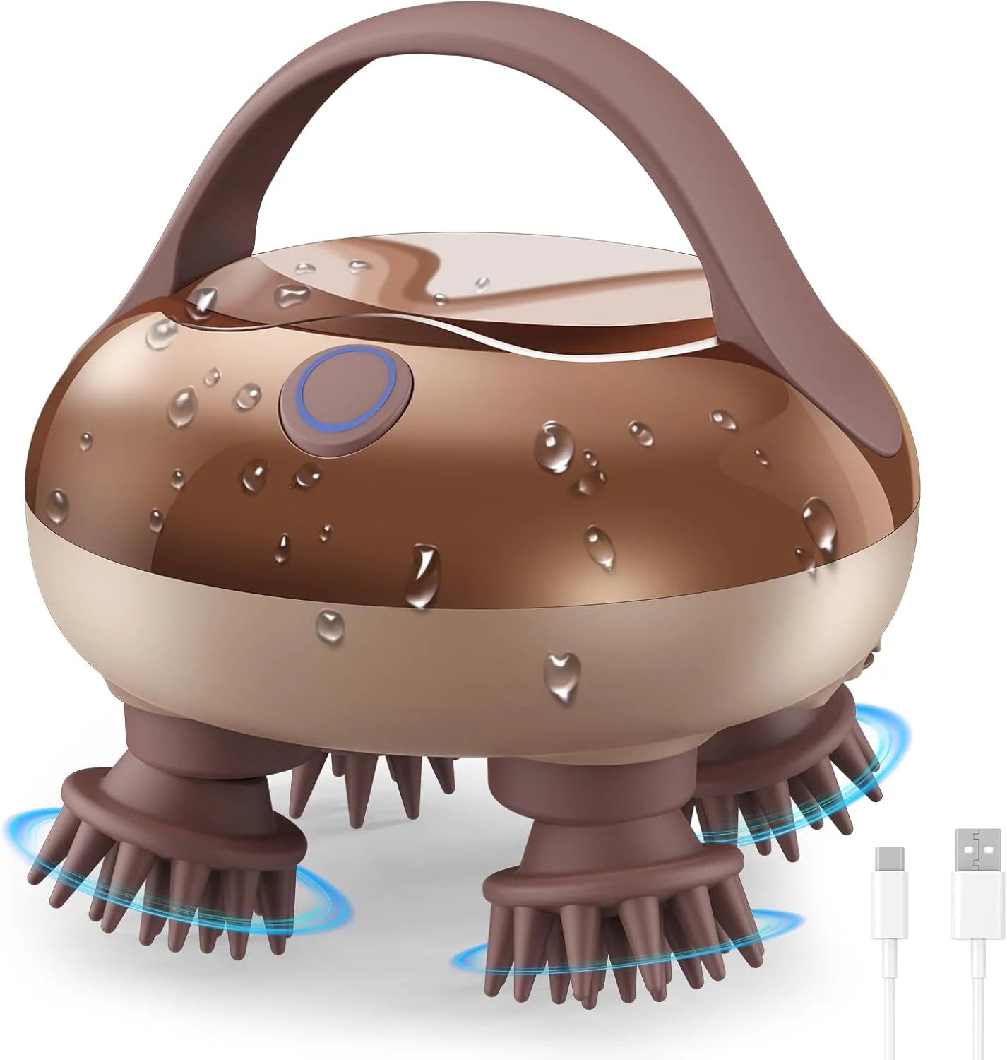 Scalp Massager - מעסה קרקפת חשמלי נטען ועמיד למים – להרפיית מתח ועיסוי ראש.